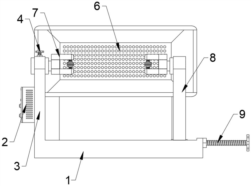 PCB clamping and fixing device for welding maintenance of electronic components