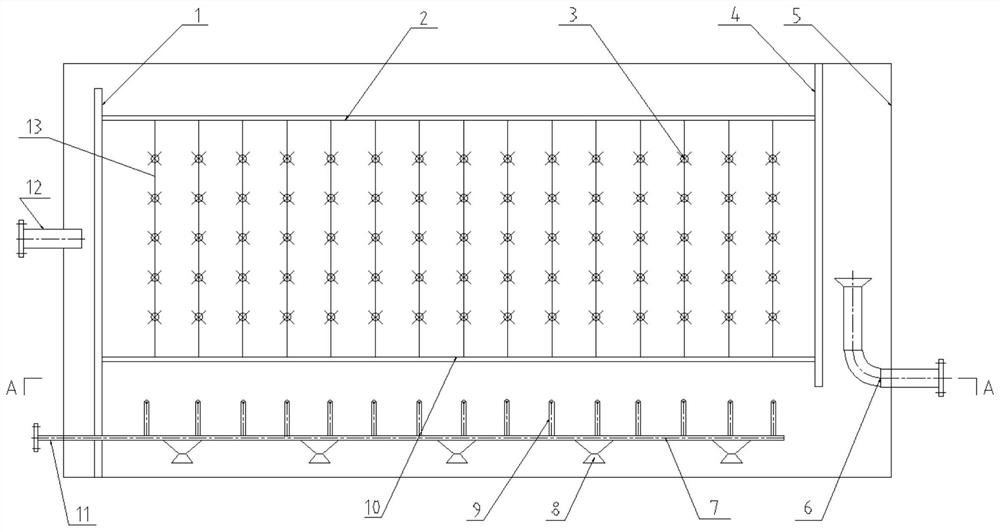 Anaerobic biochemical pool for sewage treatment