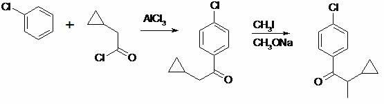 Preparation method of cyproconazole key intermediate 1-(4-chlorphenyl)-2-cyclopropyl-1-acetone