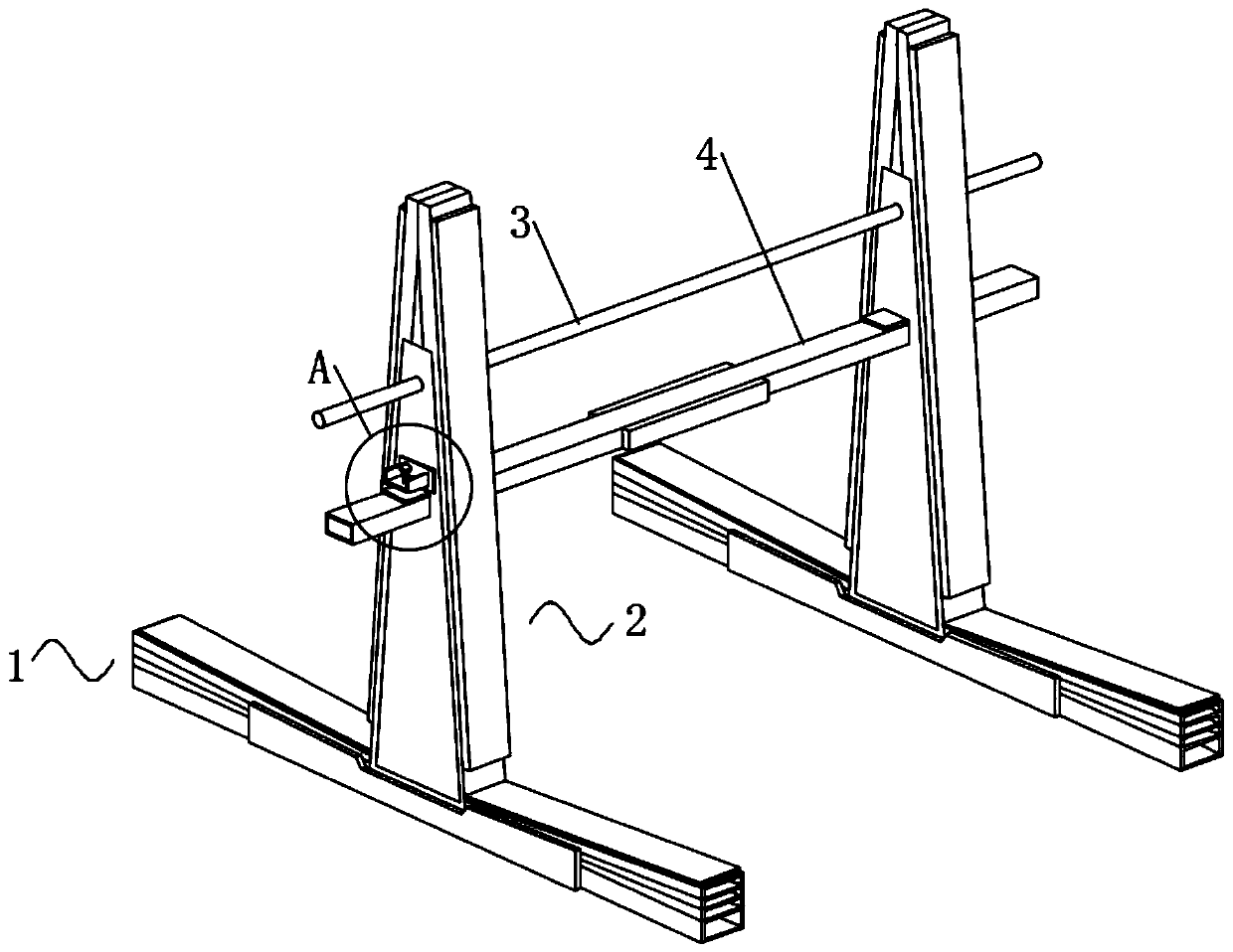 Combined type flat-plate glass transportation frame