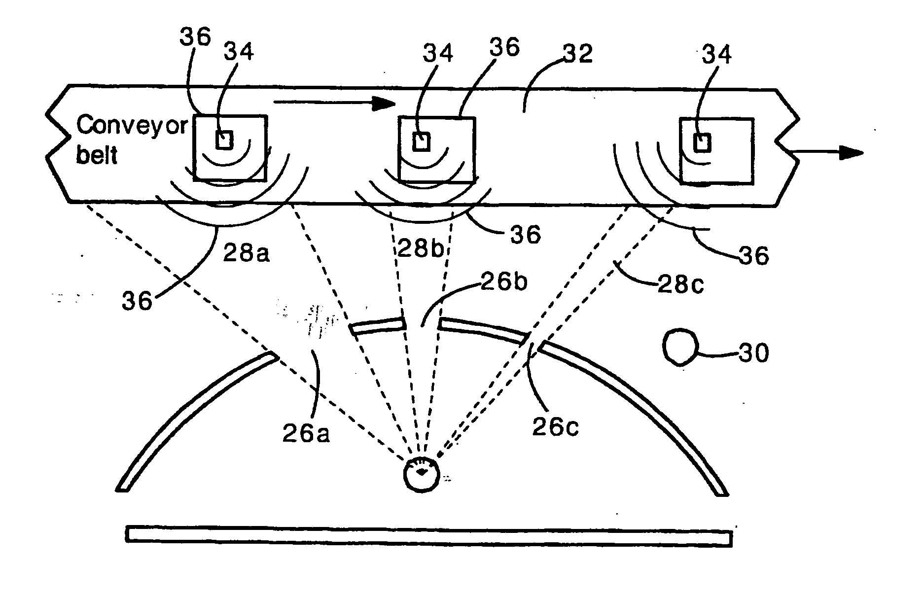 RFID reader having antenna with directional attenuation panels for determining RFID tag location