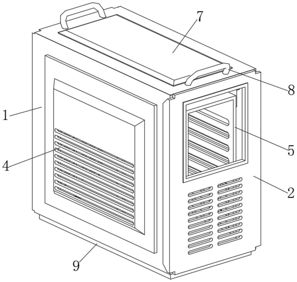 High-heat-dissipation computer case shell based on thermal expansion and cold contraction