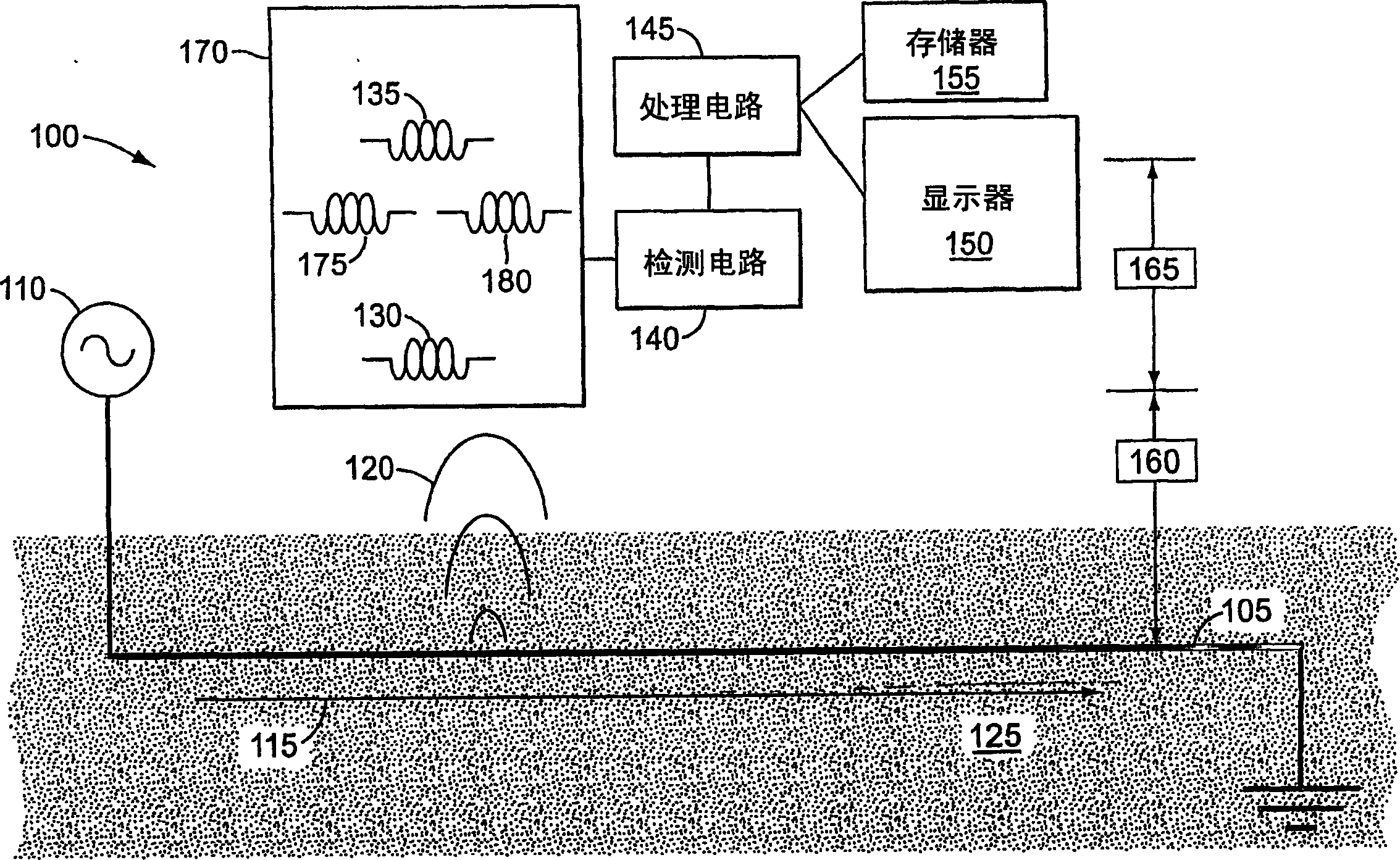 Buried line locator with integral position sensing