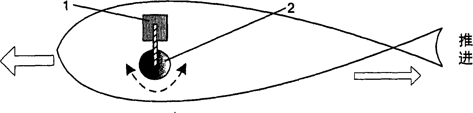 Bionic machine fish depth control method based on mass centre changing