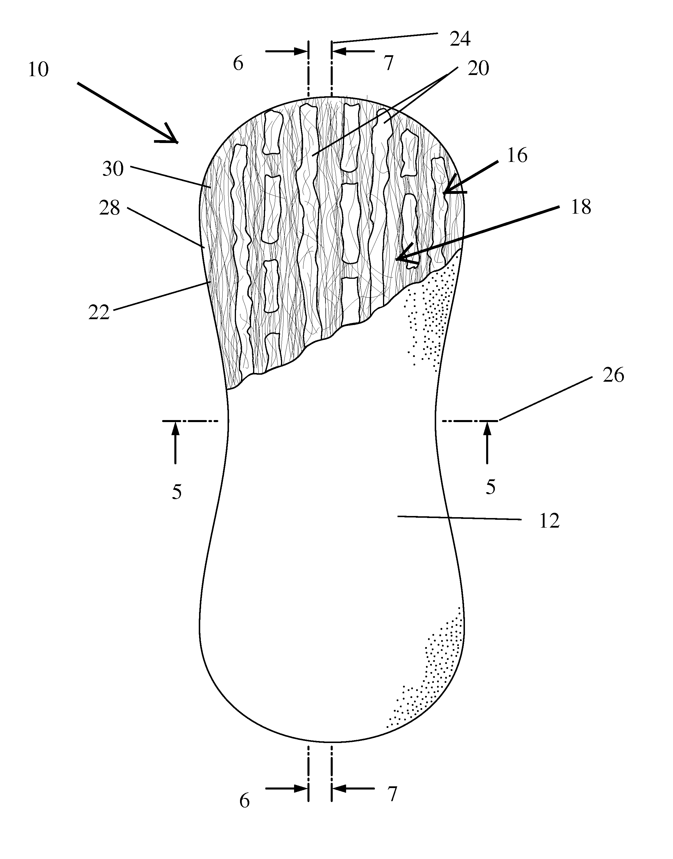 Heterogenous mass containing foam