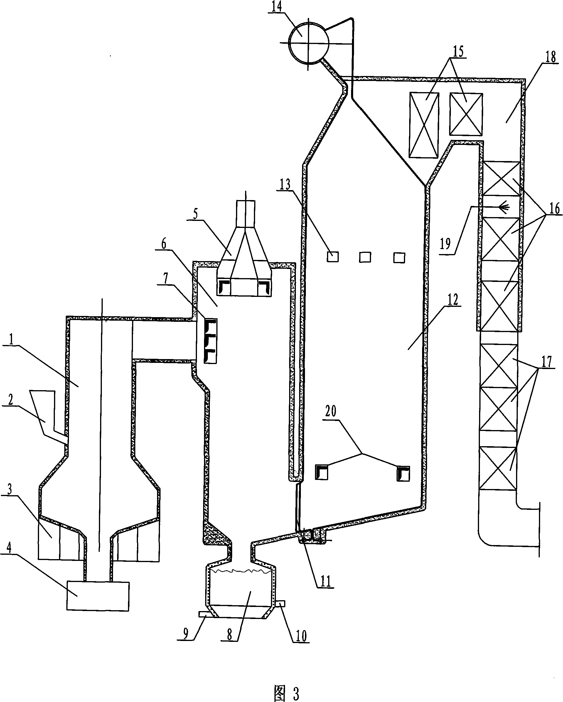 Apparatus and method for gasification of refuse and hyperthermia melt processing of flying ash