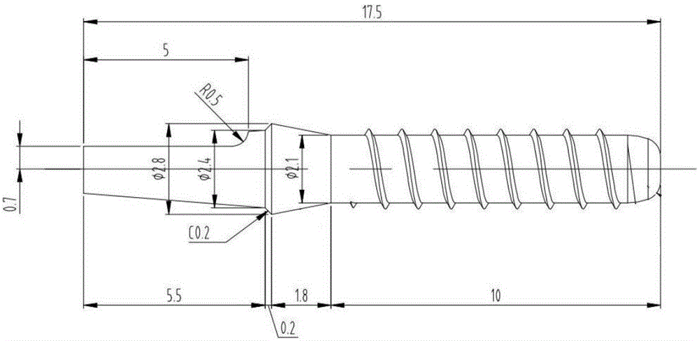 Superfine crystal pure titanium oral micro-implant and preparation method thereof