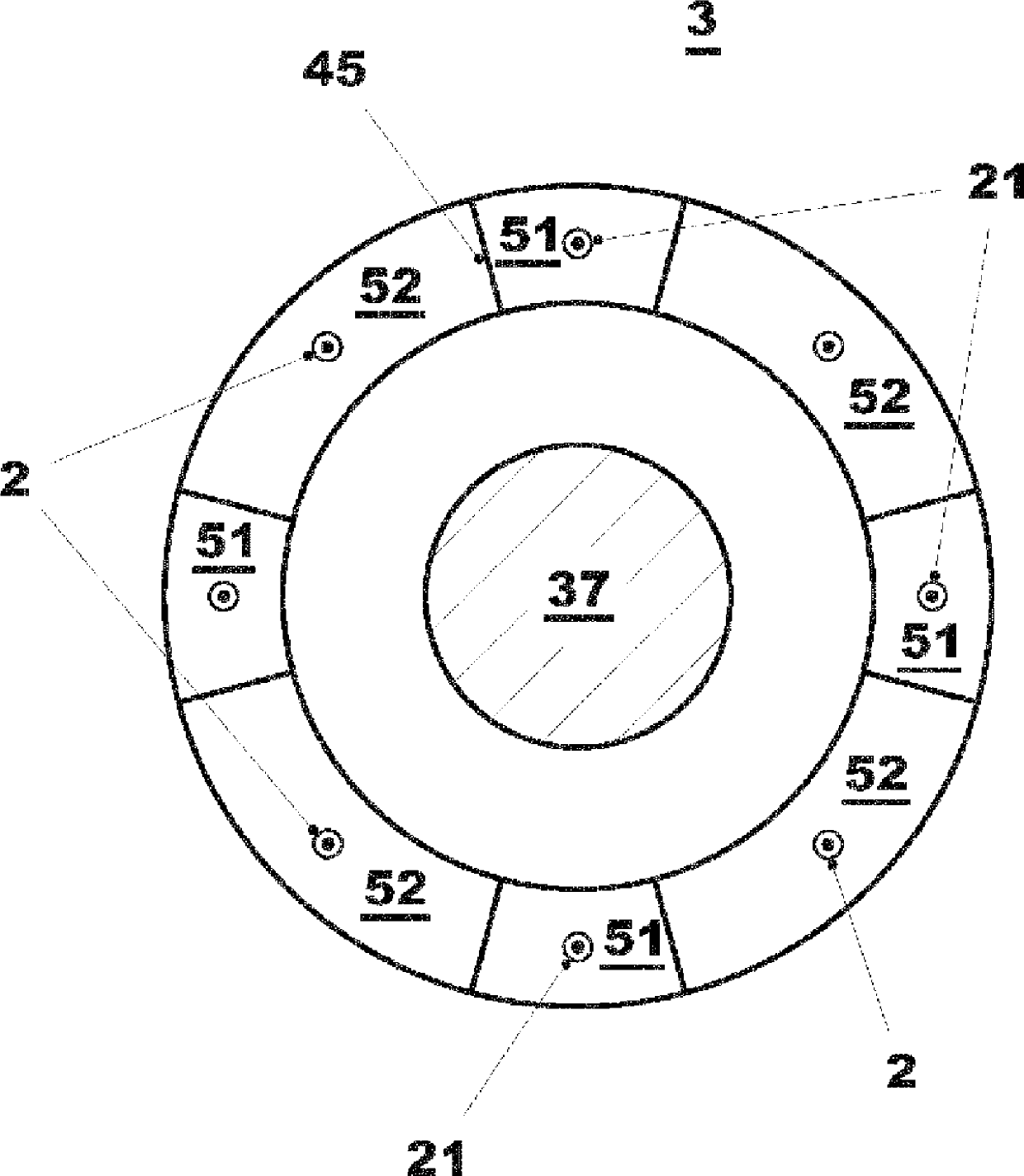 Gas turbine power plant with non-homogeneous input gas