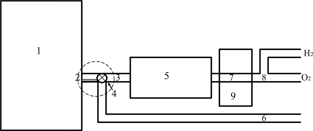 Thermal oxidation system with liquid accumulation preventing function and thermal oxidation method