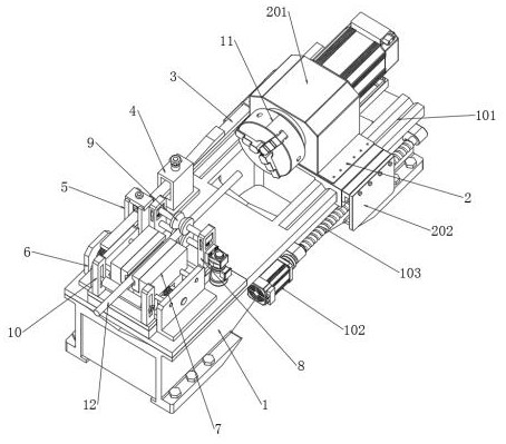 A kind of pitch control mechanism for steel bar thread processing machine