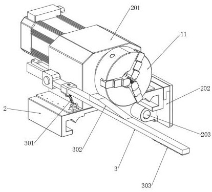 A kind of pitch control mechanism for steel bar thread processing machine