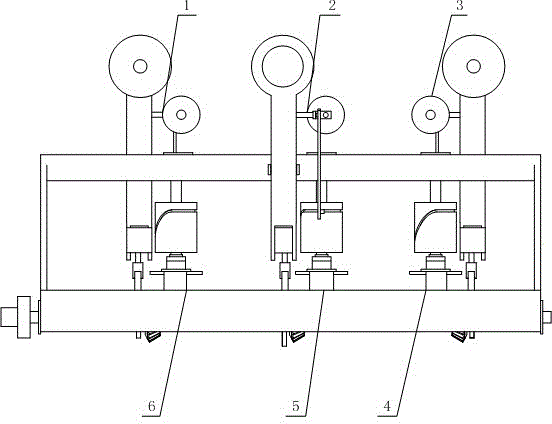 High voltage line patrol robot with single motor to control movement of three arms