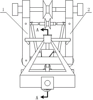 High voltage line patrol robot with single motor to control movement of three arms