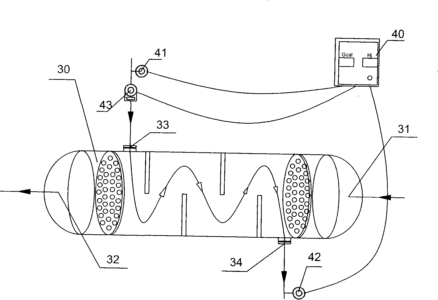 Waste water heat energy recovery system