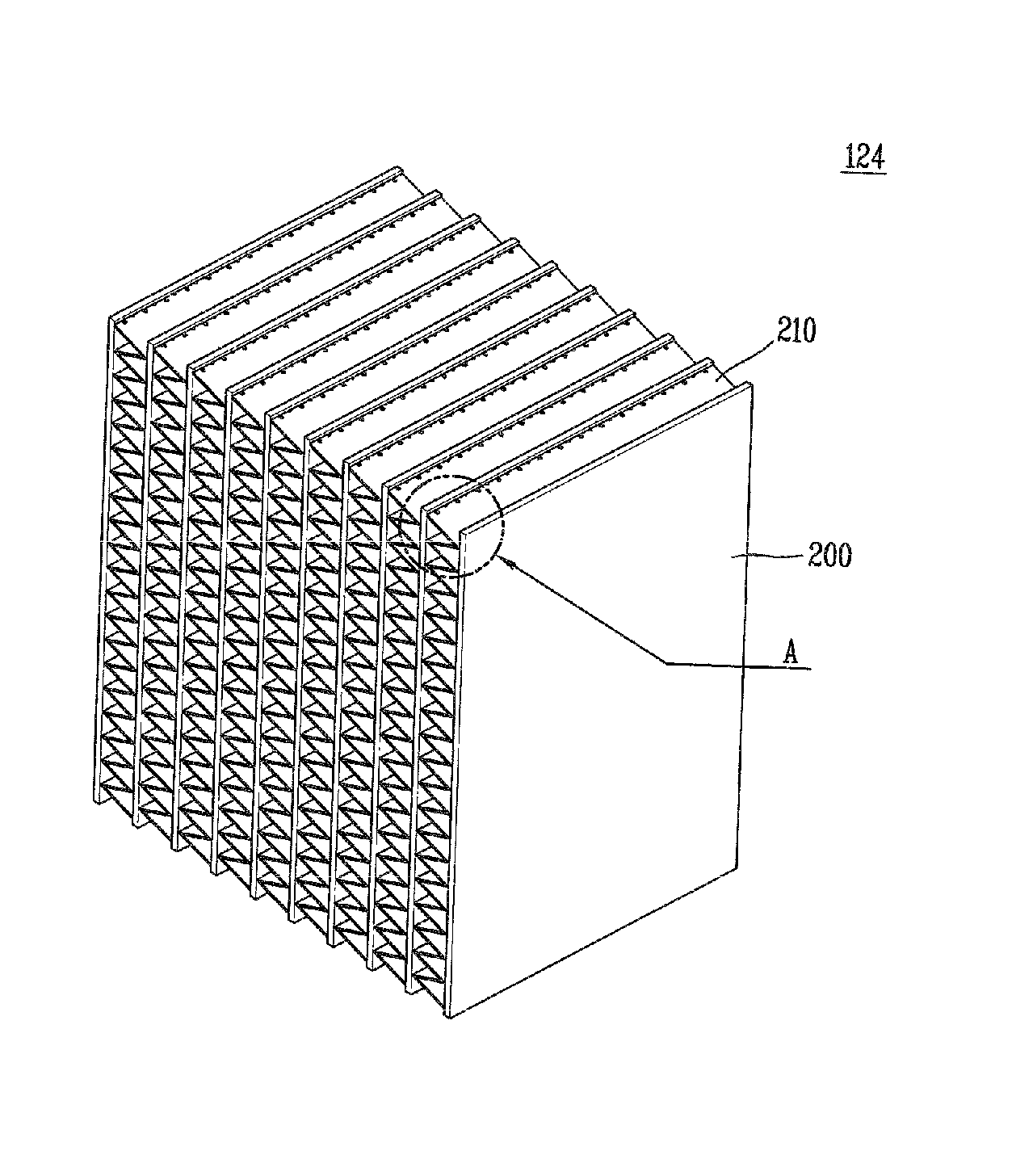 Heat exchanger for dehumidifier using liquid desiccant and dehumidifier using liquid desiccant having the same