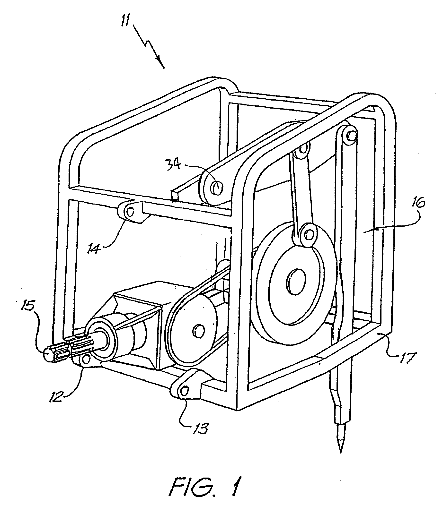 Aerator mechanism with vertically reciprocating tine