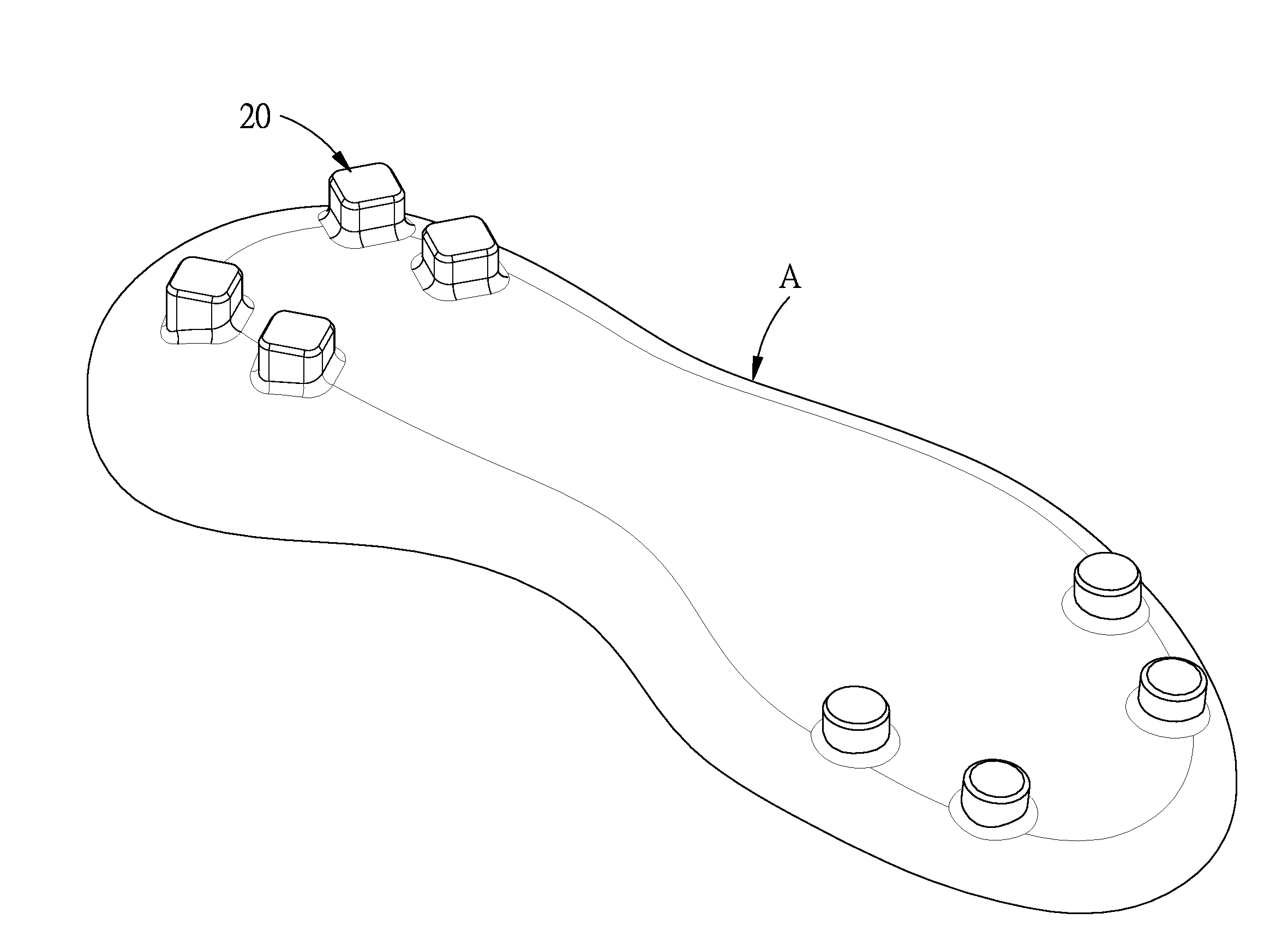 Method of forming sole and sole structure with shoe nail coupled thereto and sole structure with shoe nail