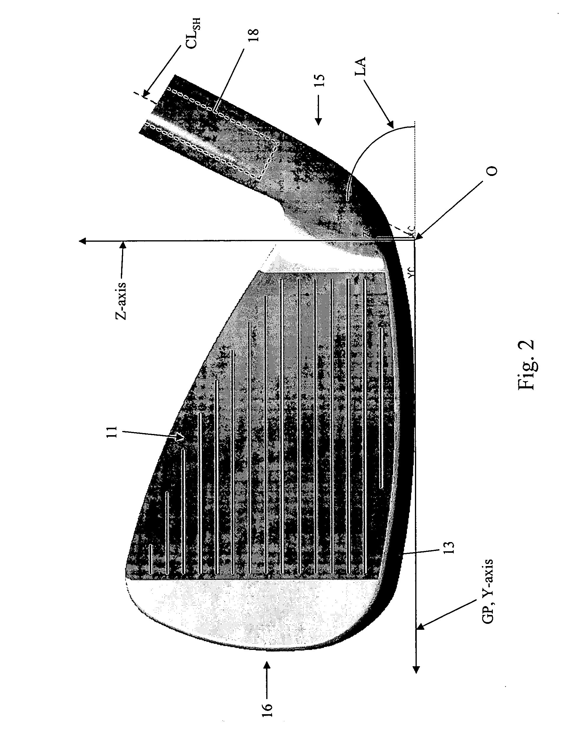 Golf club with deep undercut