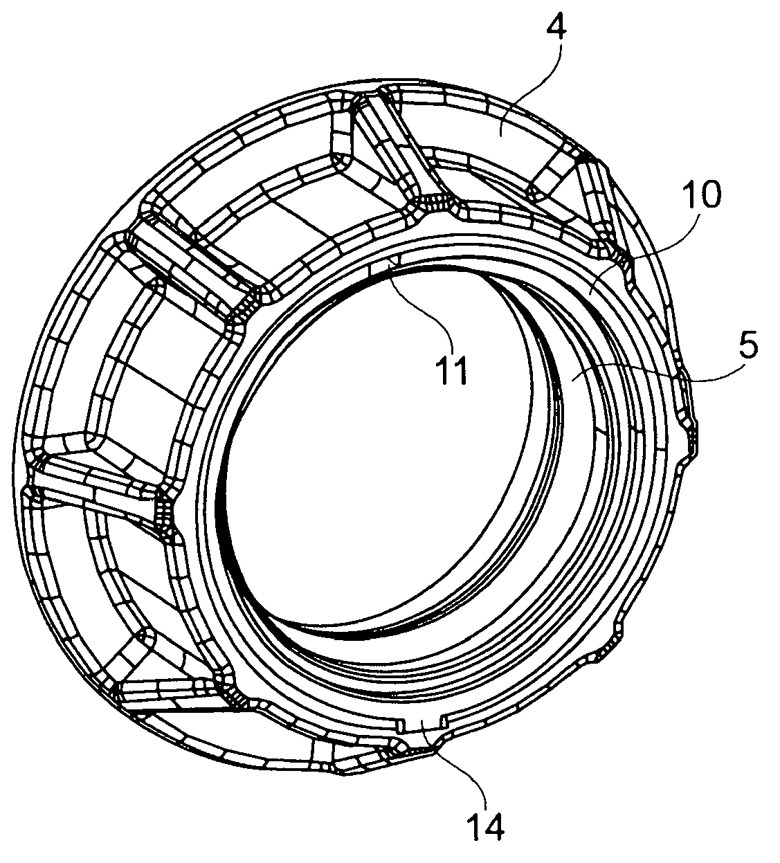 Assembling members using bearings to assemble rotating shaft in housing