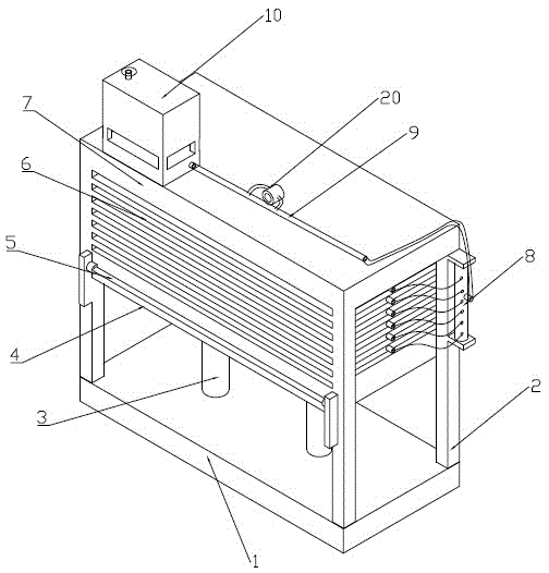 Environment-friendly energy-saving heating system for hot press