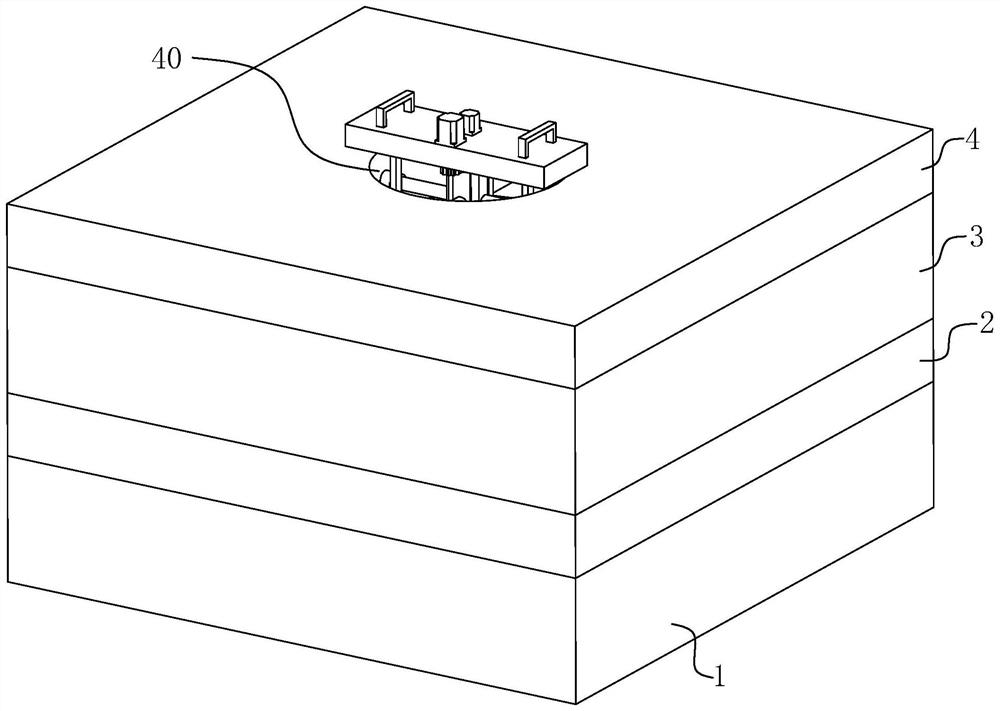 Waterproof structure of anti-floating anchor rod for deep foundation pit and construction method thereof