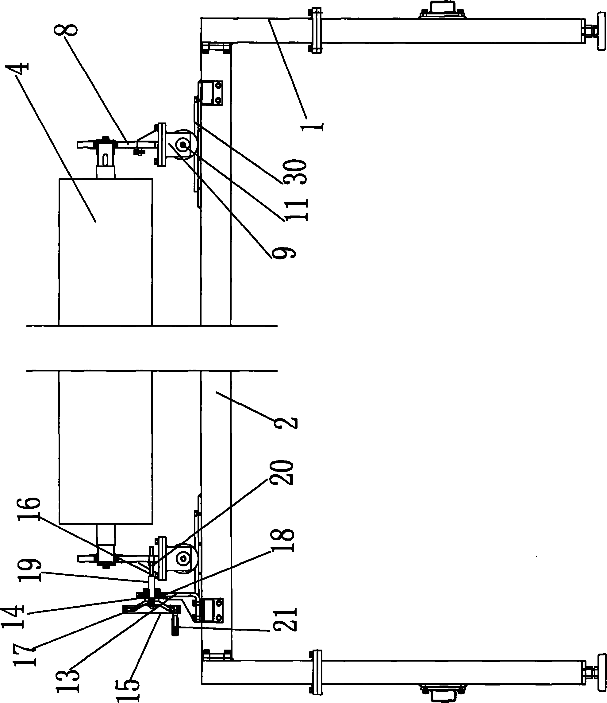 Unwinding device for warp knitting machine