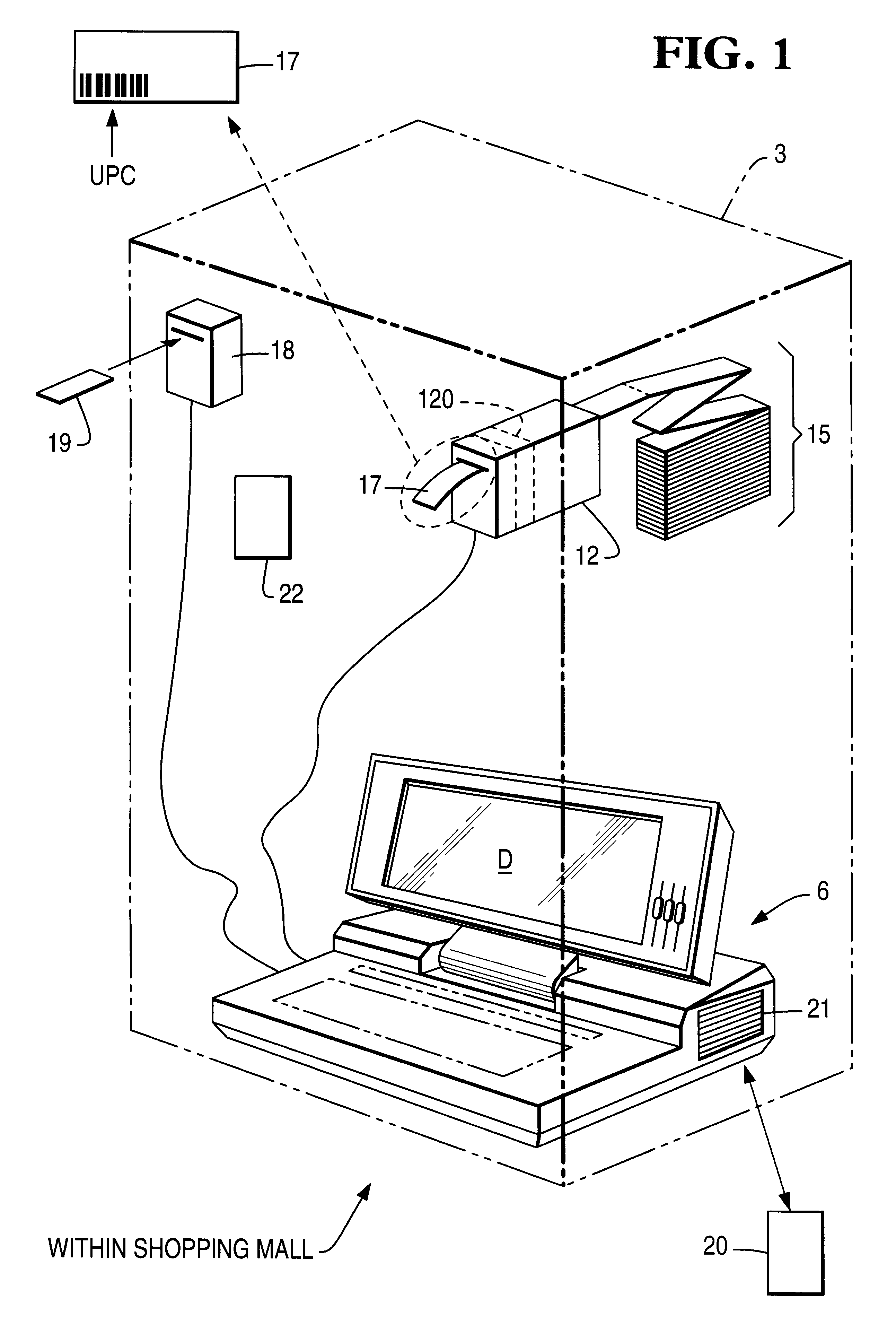 Self service kiosk which dispenses vouchers