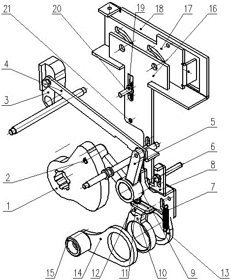 Circuit breaker and three-position switch interlocking device and circuit breaker-three-position switch device