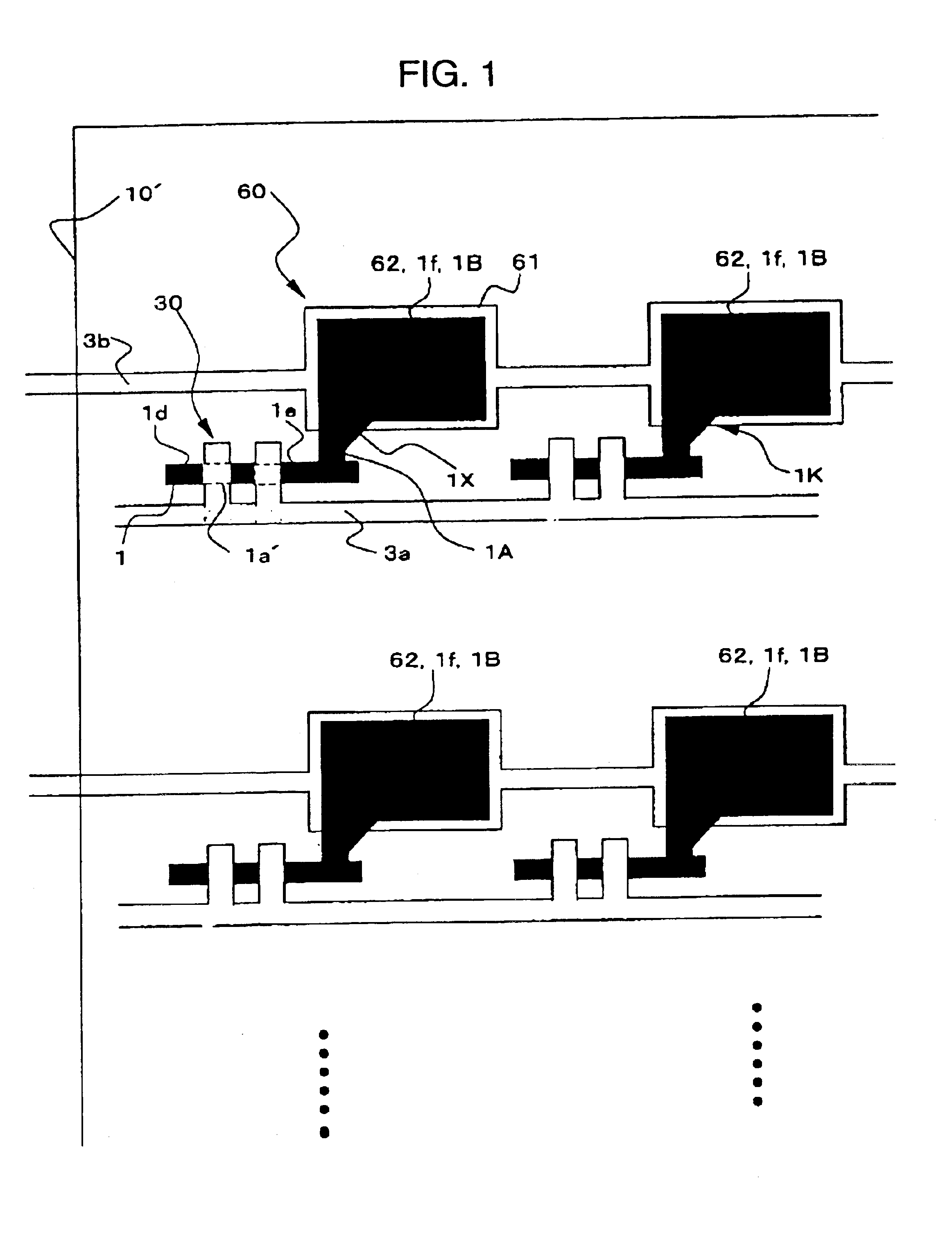 Electro-optical device with undercut-reducing thin film pattern and reticle