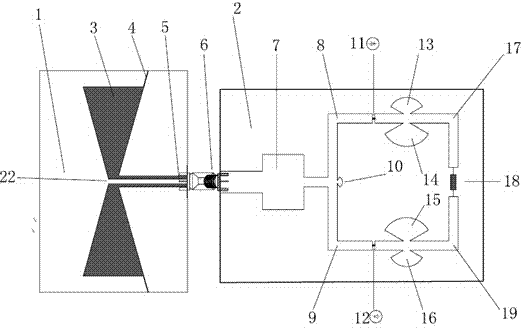 Micro-strip difference rectification antenna based on WIFI frequency band