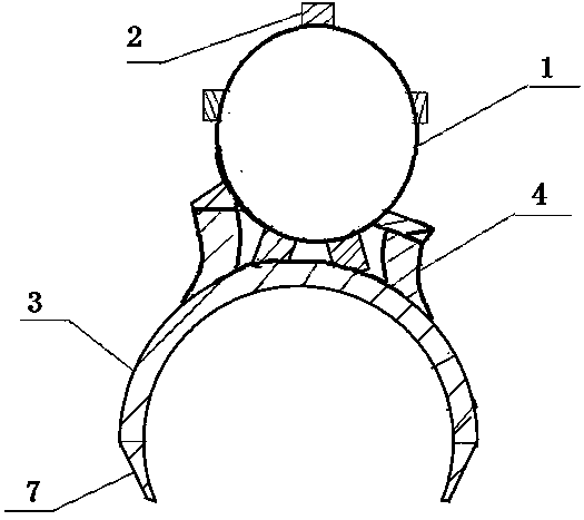 A kind of drill device with arc joint