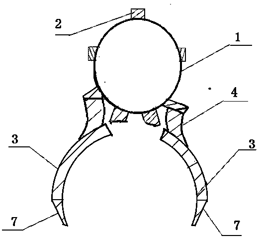 A kind of drill device with arc joint