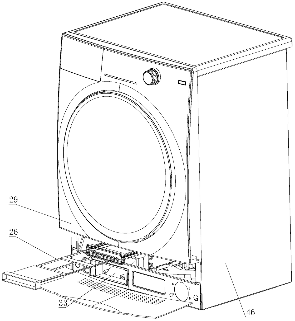 A uniform wind structure of a heat exchanger