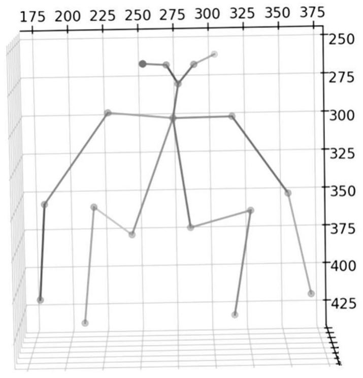 Post-healing rehabilitation auxiliary detection system and method based on three-dimensional human skeleton model and medium