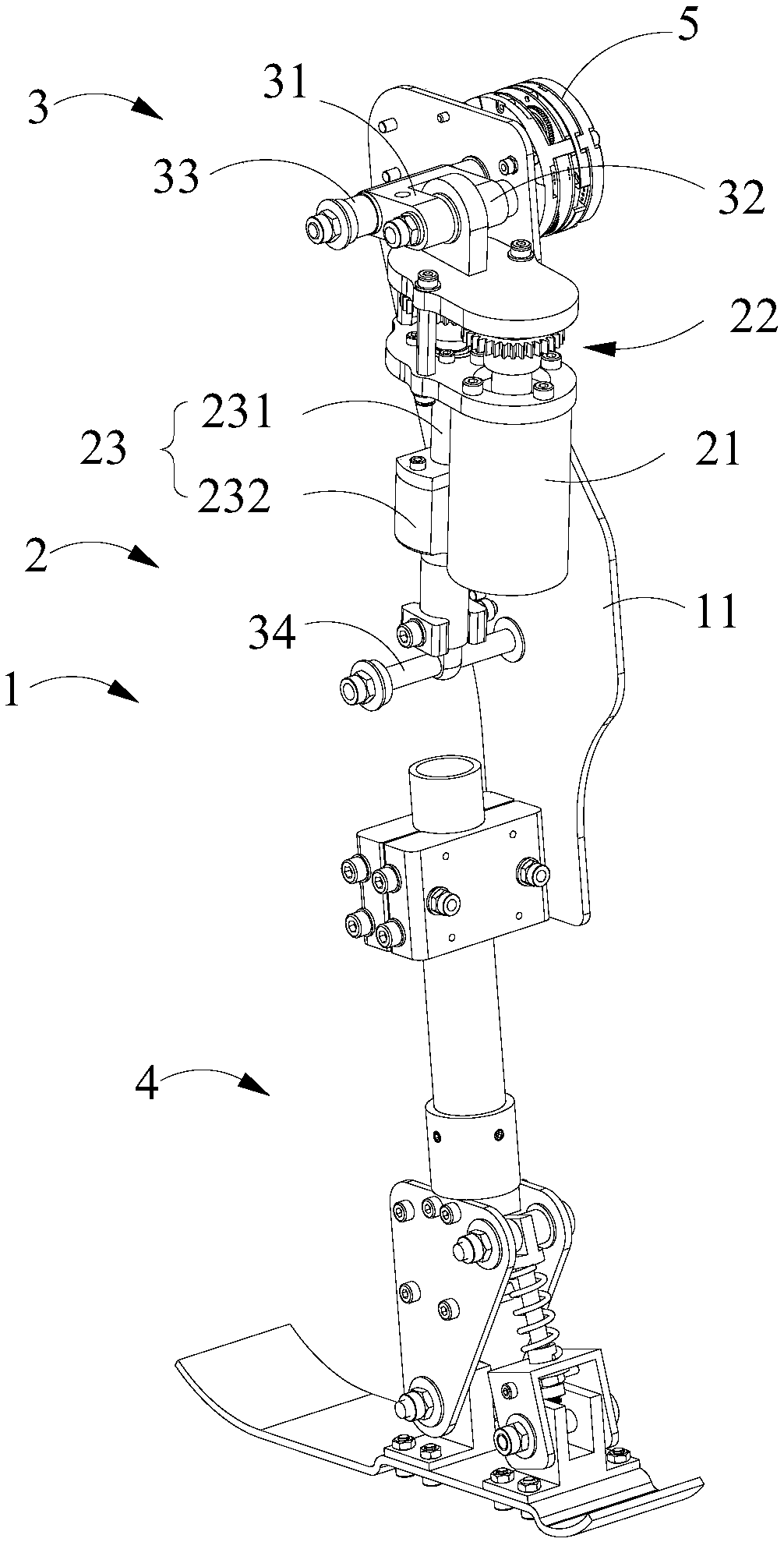 Knee joint prosthesis and control method thereof