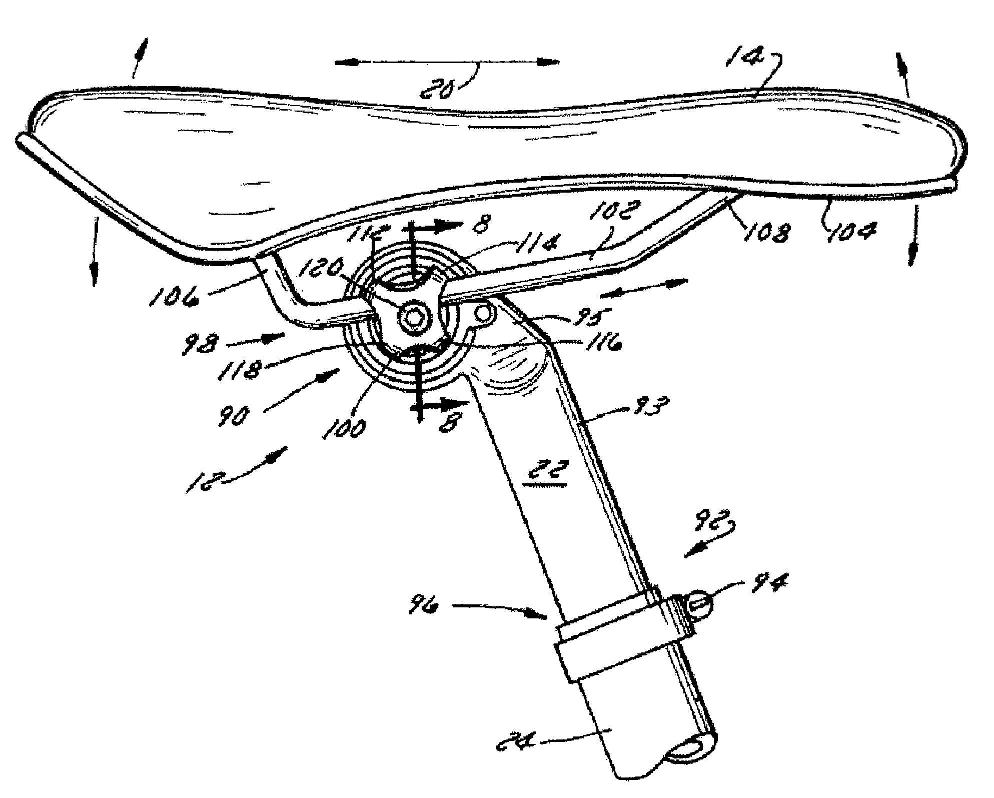 Suspension bicycle seat post