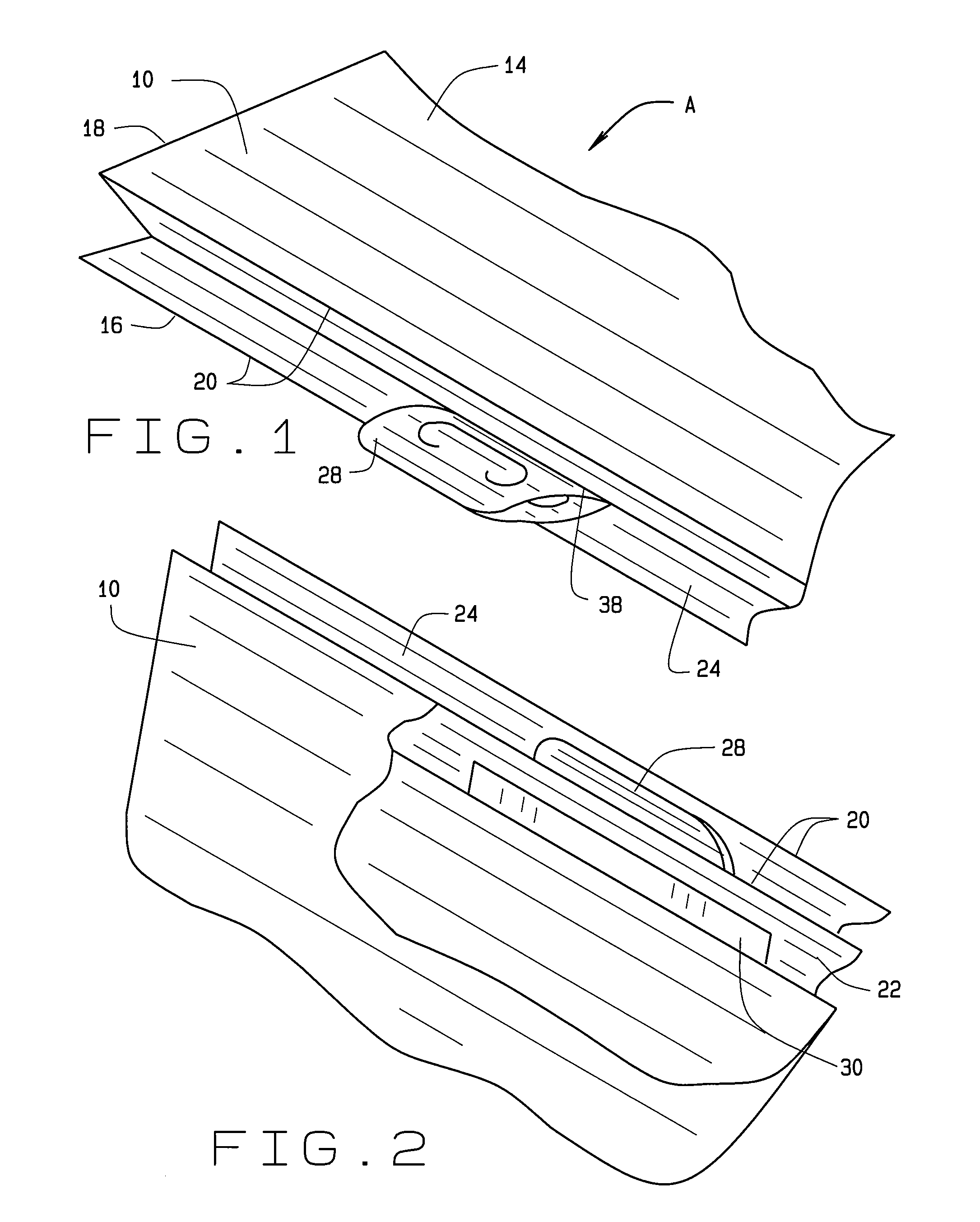 Handle assembly for packages and method of making same