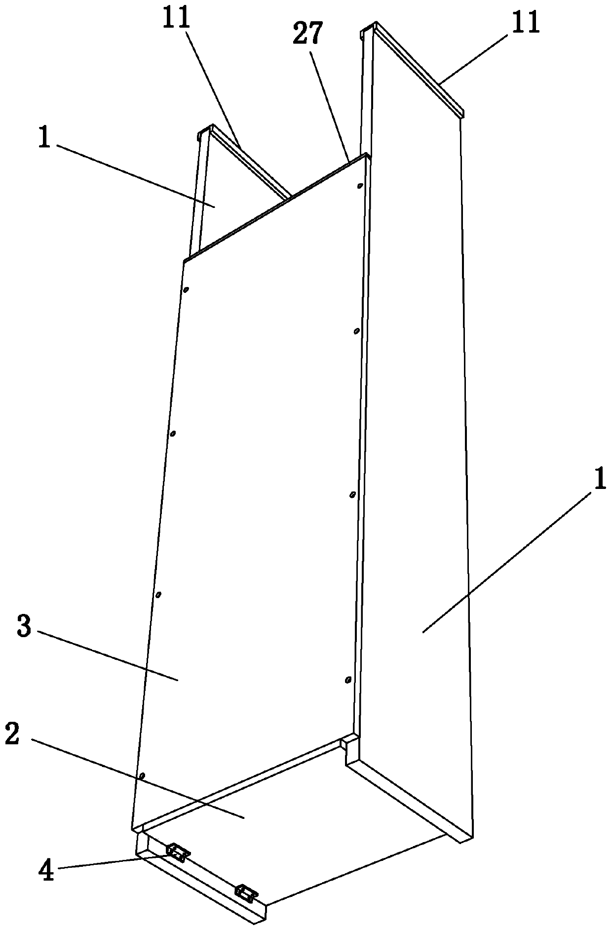 Movable metal laminate decorative cabinet and manufacturing method thereof