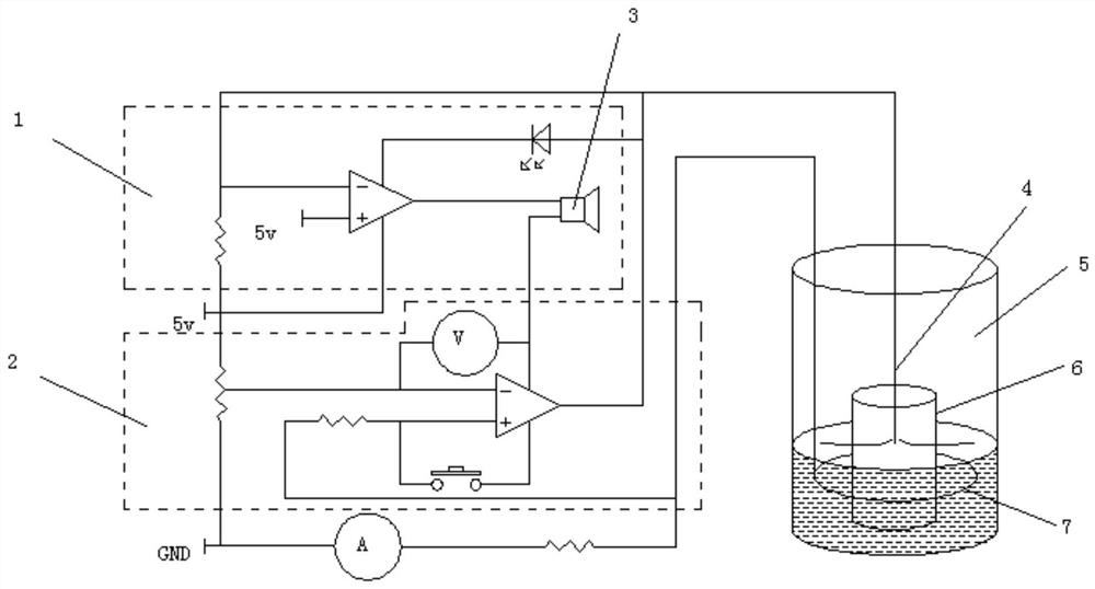 An auxiliary device for the preparation of metal nanoprobes