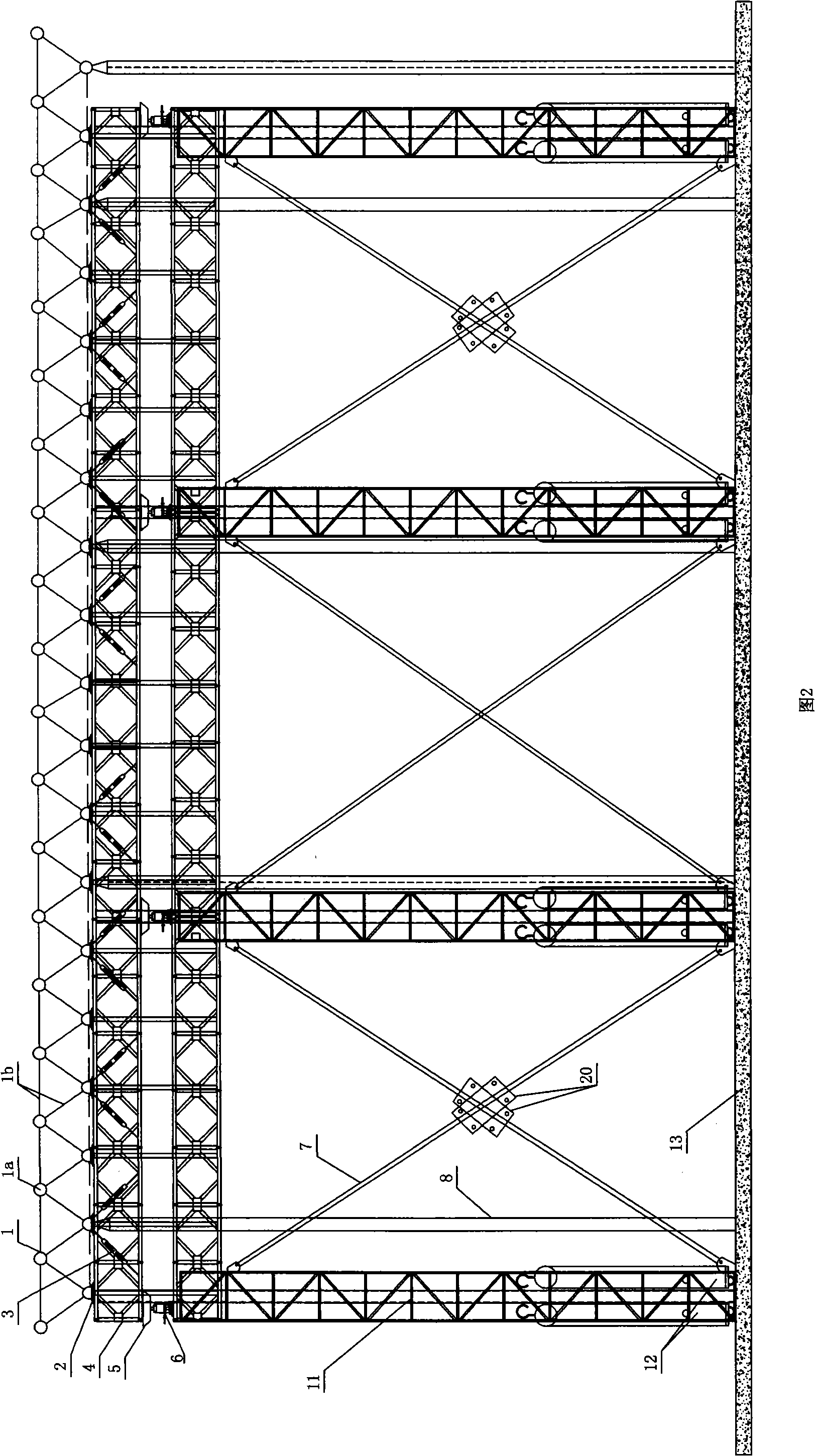 Network frame house cap integral lifting construction method