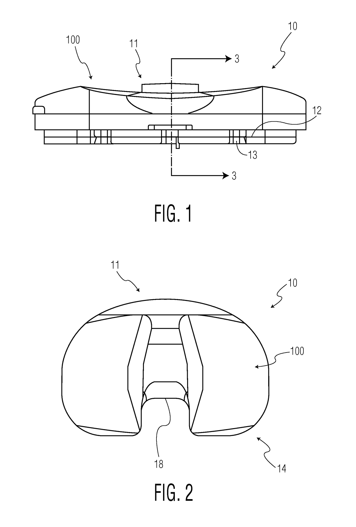 Implant system with polymeric insert and two tray options