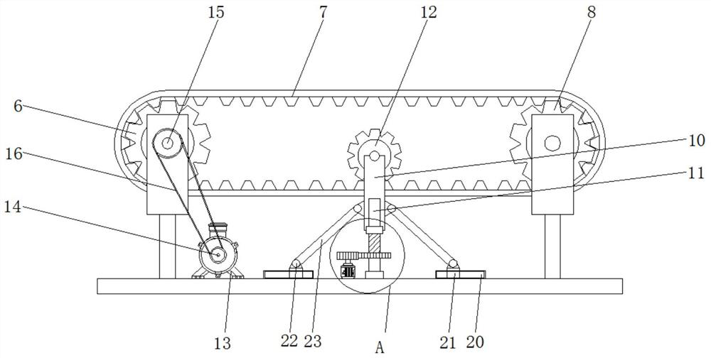 A high-efficiency protection device in the transmission of a mobile water purifier