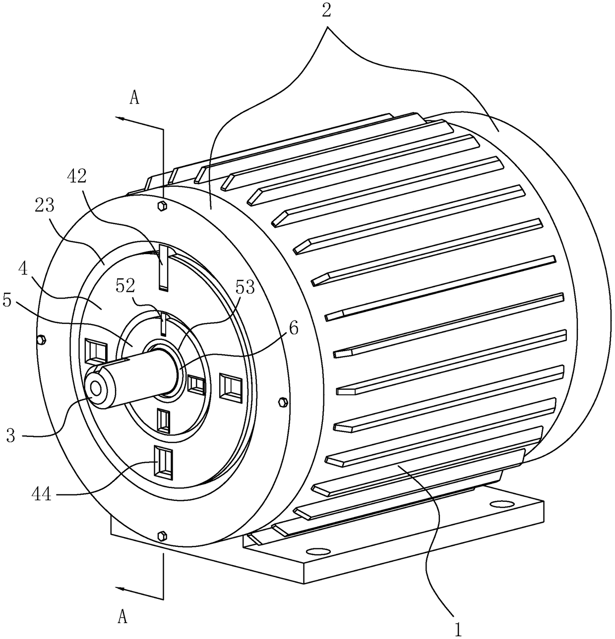 A centering adjustable motor