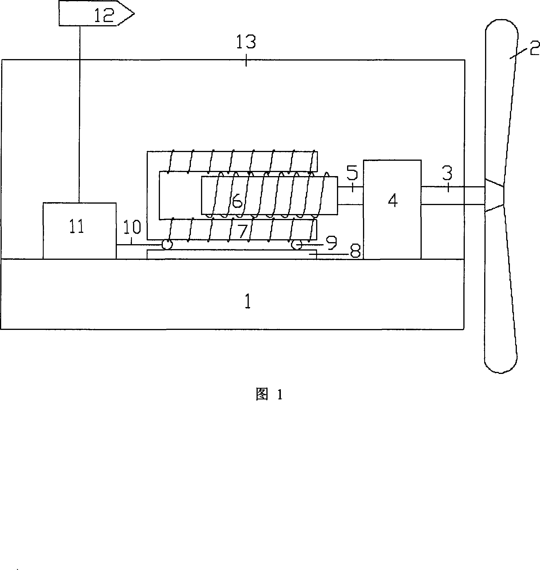 Aerogenerator with movable stator