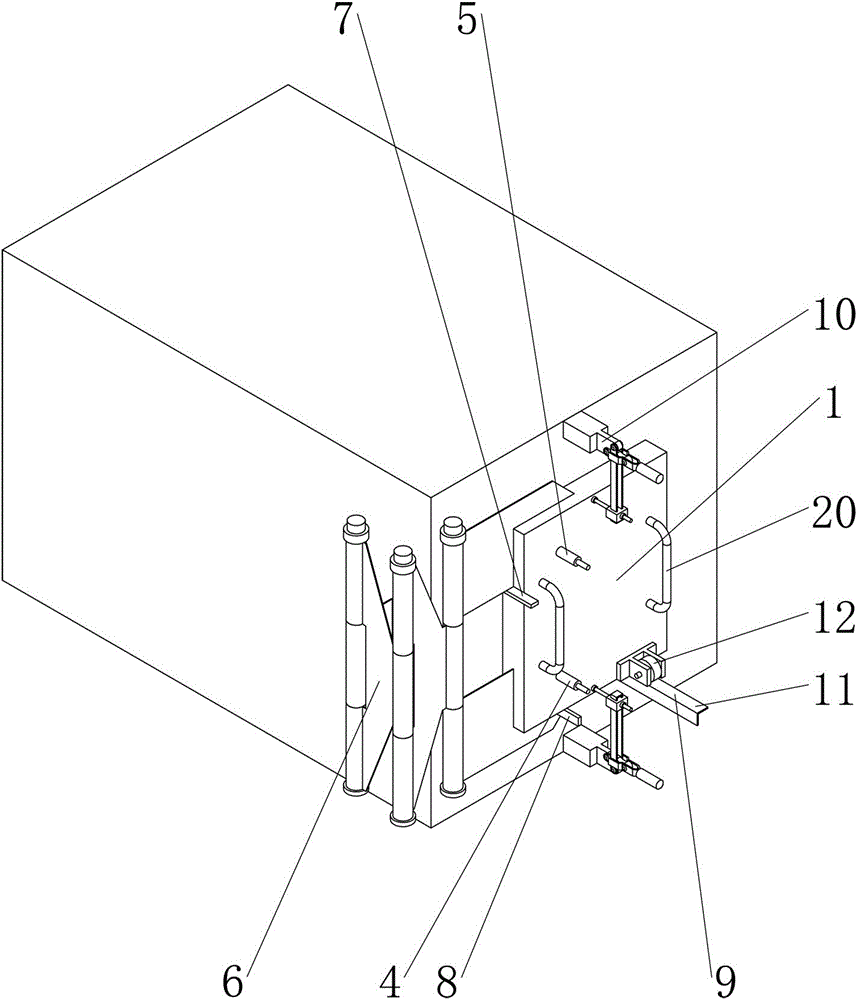 Secondary combustion chamber furnace door device of precious metal recovery plasma furnace