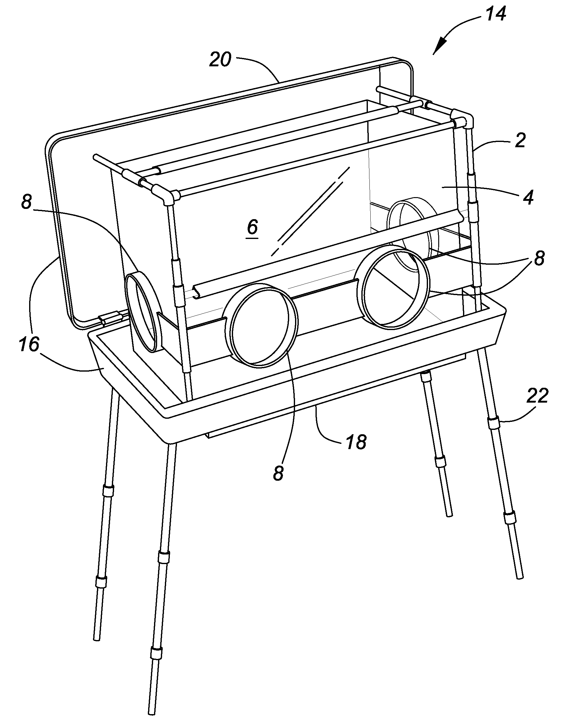 Portable and collapsible chem./bio. isolators