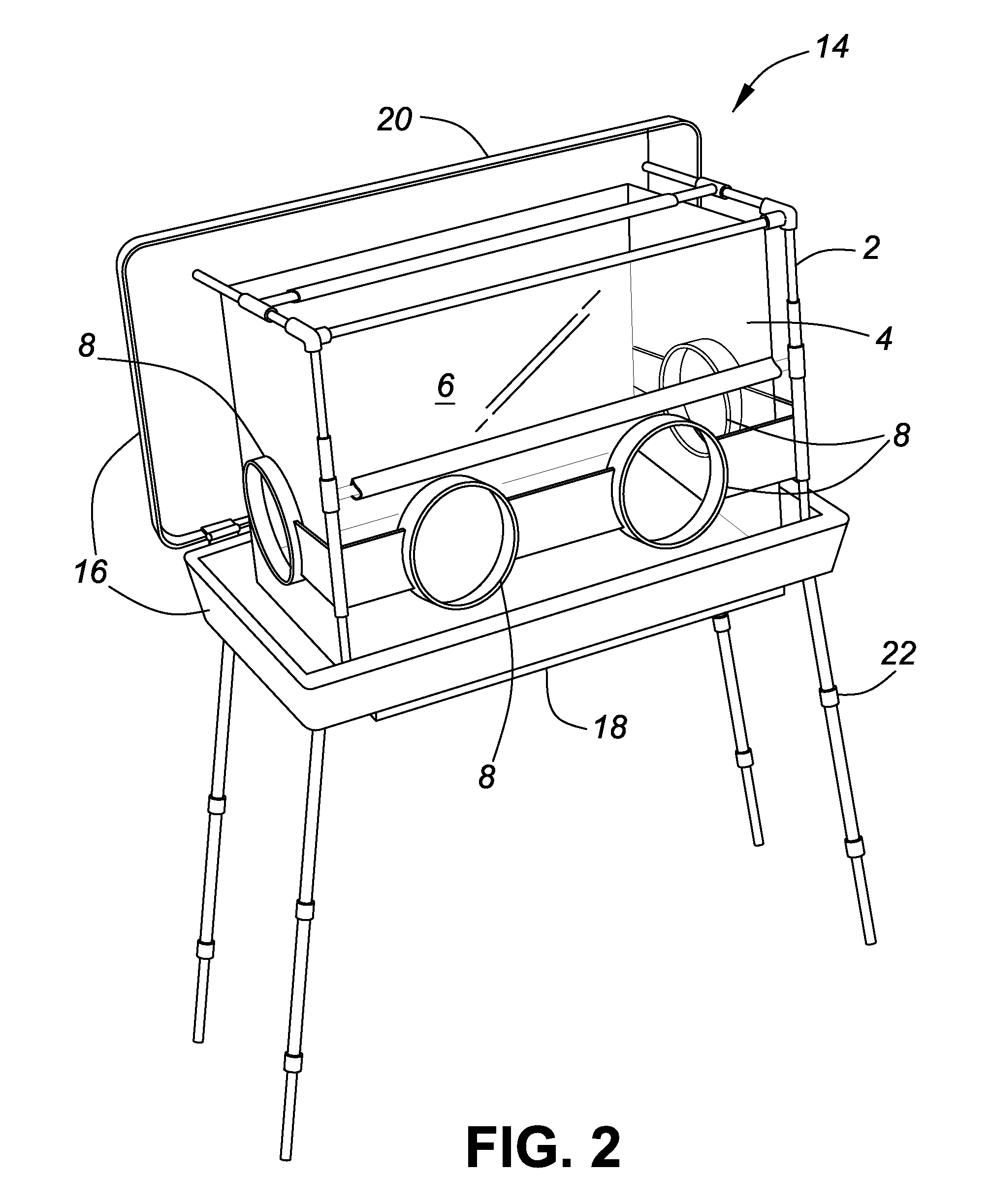 Portable and collapsible chem./bio. isolators