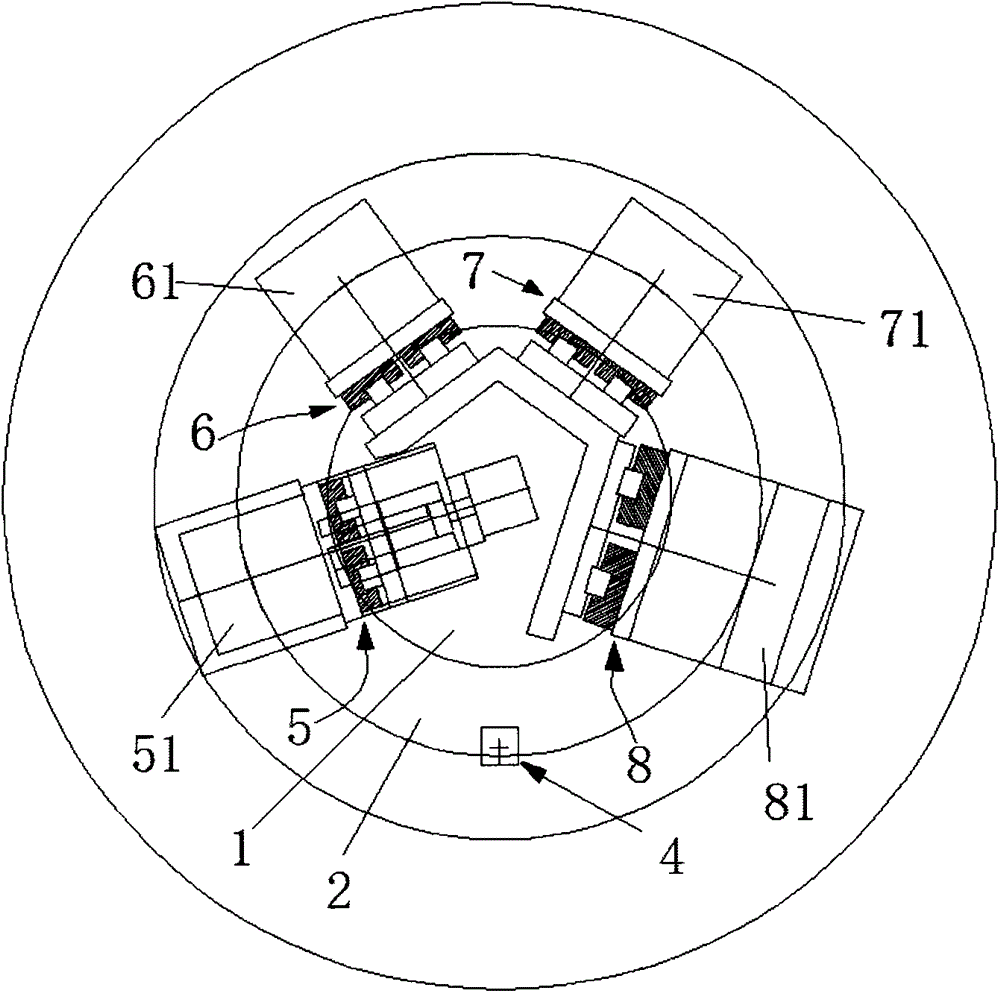 Five-station automatic rotary machine tool and part machining method applying same