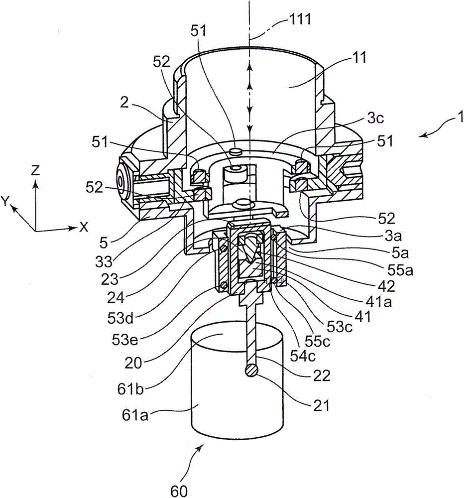 Detector used for three-dimensional shape measuring device