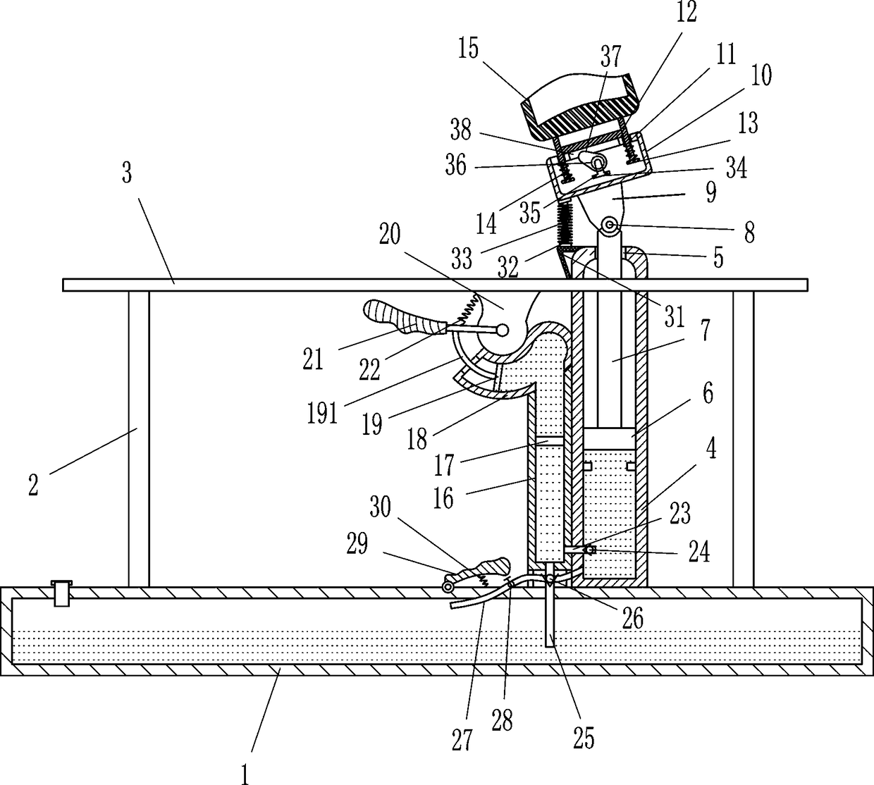 Leg muscle strength exercise device for orthopedic patients